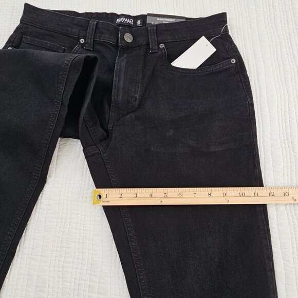 Buffalo David Bitton Evan Jeans Men's 34x32 NEW Black Wash Straight Stretch NWT - Picture 13 of 16